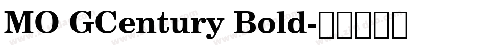 MO GCentury Bold字体转换